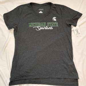 NWT!! Michigan State Spartans, Gray Shirt, Size Large